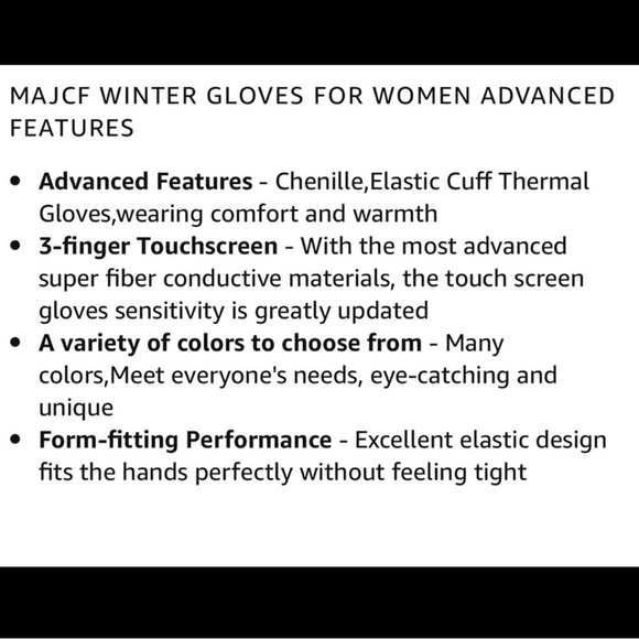 Winter Gloves For Women Cold Weather Super Warm TouchScreen Gloves Thermal MAJCF - Picture 3 of 5